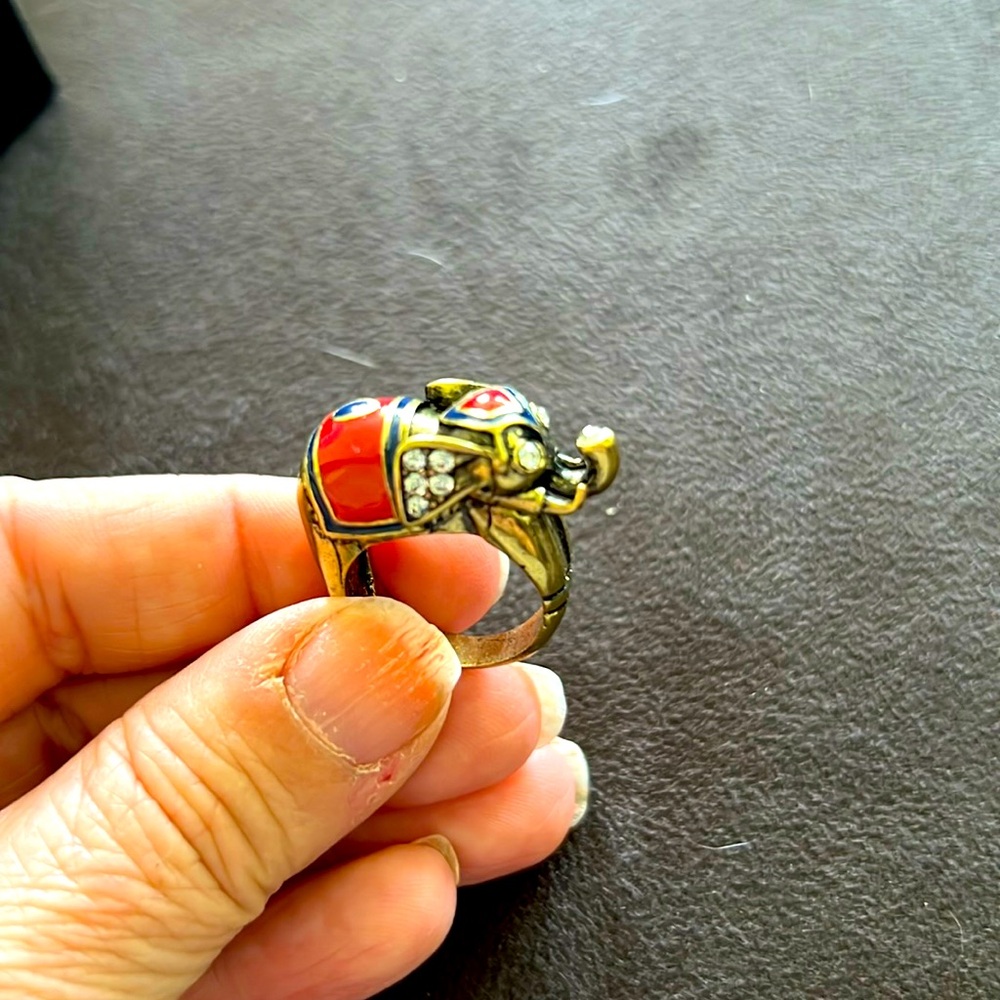 Elephant Cocktail Ring - image 1